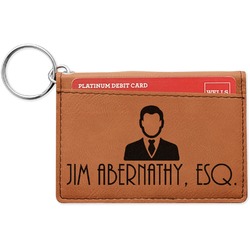Lawyer / Attorney Avatar Leatherette Keychain ID Holder - Double Sided (Personalized)