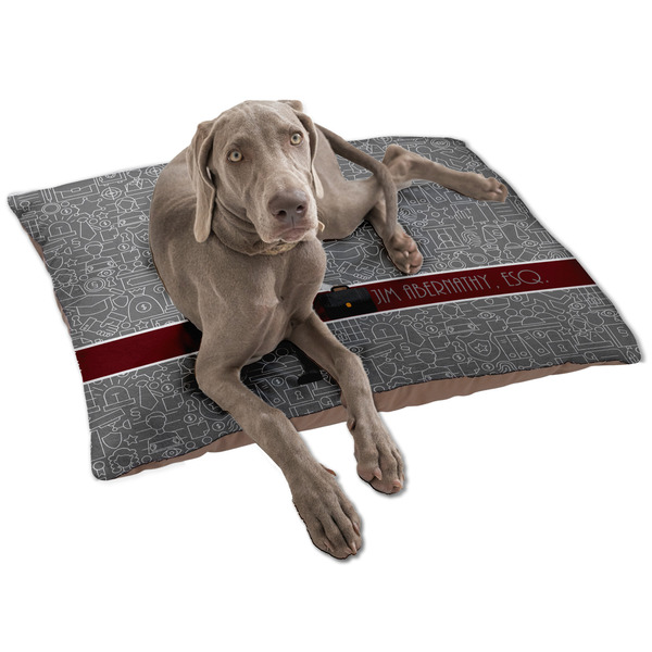 Custom Lawyer / Attorney Avatar Dog Bed - Large w/ Name or Text