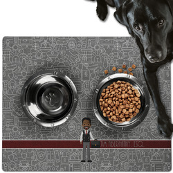 Lawyer / Attorney Avatar Dog Food Mat - Large w/ Name or Text