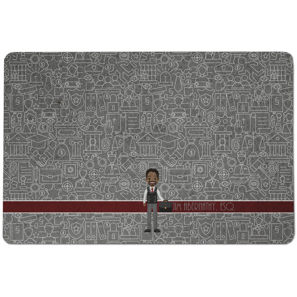 Custom Lawyer / Attorney Avatar Dog Food Mat w/ Name or Text