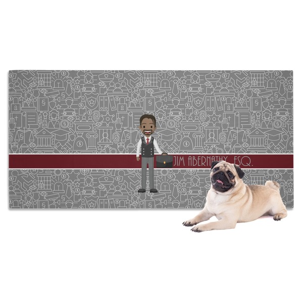 Custom Lawyer / Attorney Avatar Dog Towel (Personalized)