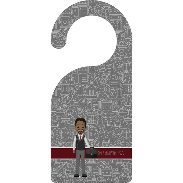 Custom Lawyer / Attorney Avatar Door Hanger (Personalized)