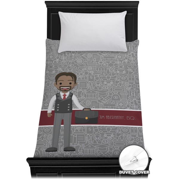 Custom Lawyer / Attorney Avatar Duvet Cover - Twin (Personalized)