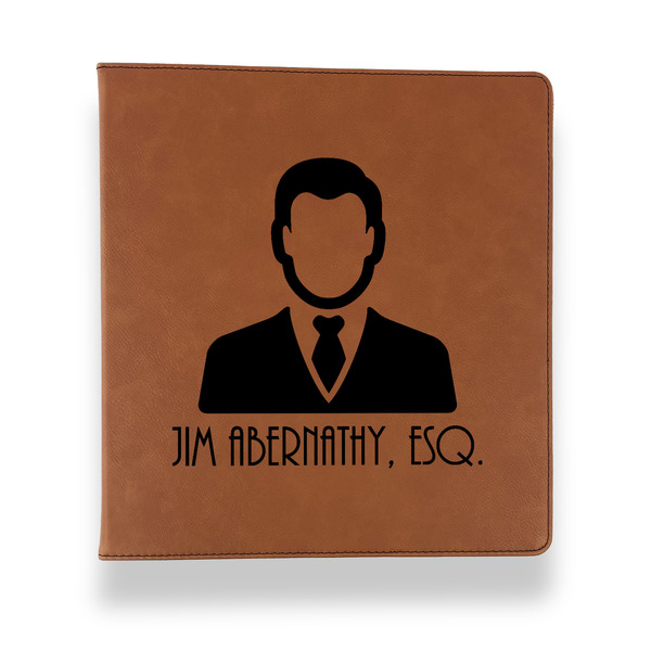 Custom Lawyer / Attorney Avatar Leather Binder - 1" - Rawhide (Personalized)