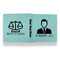 Lawyer / Attorney Avatar Leather Binder - 1" - Teal - Back Spine Front View