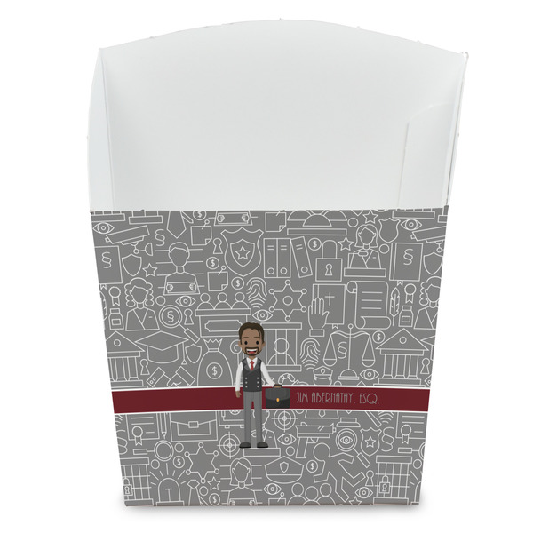 Custom Lawyer / Attorney Avatar French Fry Favor Boxes (Personalized)