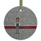 Lawyer / Attorney Avatar Frosted Glass Ornament - Round