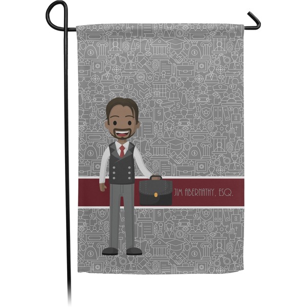 Custom Lawyer / Attorney Avatar Small Garden Flag - Double Sided w/ Name or Text