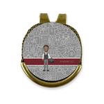 Lawyer / Attorney Avatar Golf Ball Marker - Hat Clip - Gold