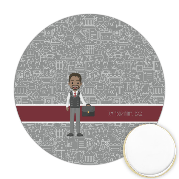 Custom Lawyer / Attorney Avatar Printed Cookie Topper - 2.5" (Personalized)