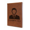 Lawyer / Attorney Avatar Leather Sketchbook - Small - Double Sided - Angled View