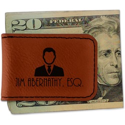 Lawyer / Attorney Avatar Leatherette Magnetic Money Clip (Personalized)