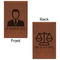 Lawyer / Attorney Avatar Leatherette Sketchbooks - Small - Double Sided - Front & Back View