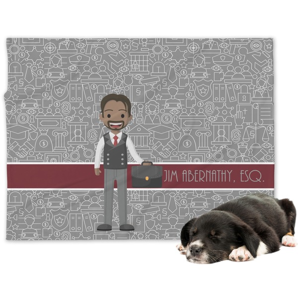 Custom Lawyer / Attorney Avatar Dog Blanket - Large (Personalized)