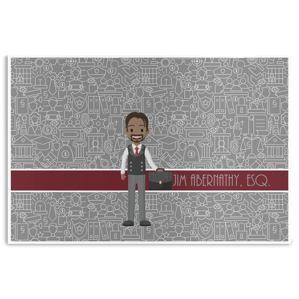 Custom Lawyer / Attorney Avatar Disposable Paper Placemats (Personalized)