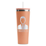 Lawyer / Attorney Avatar RTIC Everyday Tumbler with Straw - 28oz - Peach - Single-Sided (Personalized)