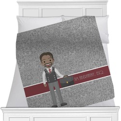 Lawyer / Attorney Avatar Minky Blanket - Toddler / Throw - 60"x50" - Single Sided (Personalized)