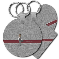 Lawyer / Attorney Avatar Plastic Keychain (Personalized)