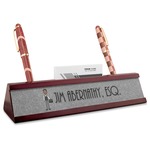 Lawyer / Attorney Avatar Red Mahogany Nameplate with Business Card Holder (Personalized)