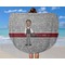 Lawyer / Attorney Avatar Round Beach Towel - In Use