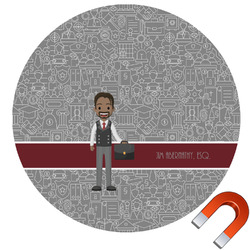 Lawyer / Attorney Avatar Round Car Magnet - 6" (Personalized)