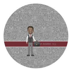 Lawyer / Attorney Avatar Round Decal - XLarge (Personalized)