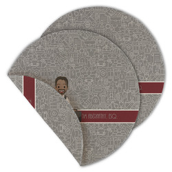 Lawyer / Attorney Avatar Round Linen Placemat - Double Sided (Personalized)