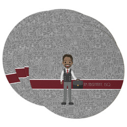 Lawyer / Attorney Avatar Round Paper Coasters w/ Name or Text