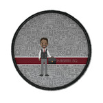 Lawyer / Attorney Avatar Iron On Round Patch w/ Name or Text