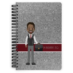 Lawyer / Attorney Avatar Spiral Notebook - 7x10 w/ Name or Text