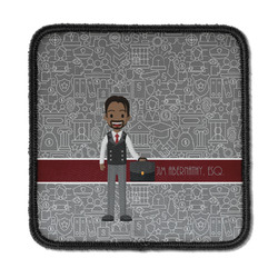 Lawyer / Attorney Avatar Iron On Square Patch w/ Name or Text