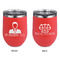 Lawyer / Attorney Avatar Stainless Wine Tumblers - Coral - Double Sided - Approval