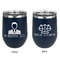 Lawyer / Attorney Avatar Stainless Wine Tumblers - Navy - Double Sided - Approval