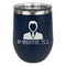 Lawyer / Attorney Avatar Stainless Wine Tumblers - Navy - Double Sided - Front