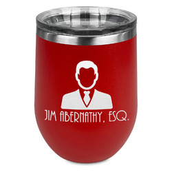 Lawyer / Attorney Avatar Stemless Stainless Steel Wine Tumbler - Red - Single Sided (Personalized)