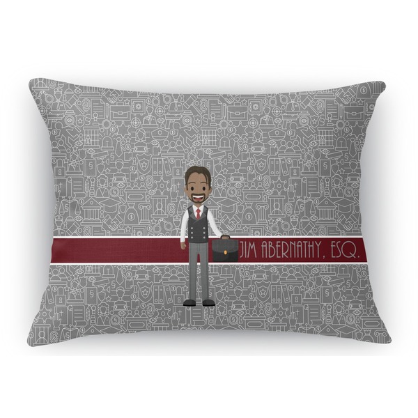 Custom Lawyer / Attorney Avatar Rectangular Throw Pillow Case (Personalized)