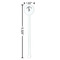 Lawyer / Attorney Avatar White Plastic 5.5" Stir Stick - Round - Dimensions