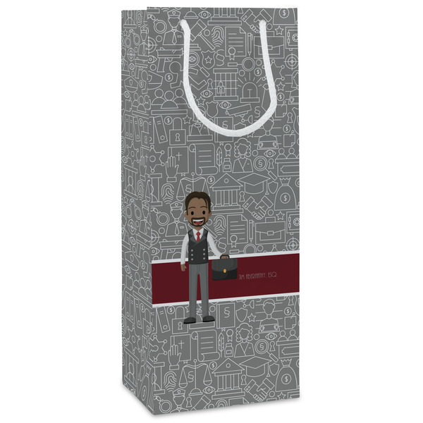 Custom Lawyer / Attorney Avatar Wine Gift Bags - Gloss (Personalized)