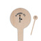 Lawyer / Attorney Avatar Wooden 4" Food Pick - Round - Closeup