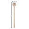 Lawyer / Attorney Avatar Wooden 6" Stir Stick - Round - Dimensions