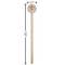 Lawyer / Attorney Avatar Wooden 7.5" Stir Stick - Round - Dimensions