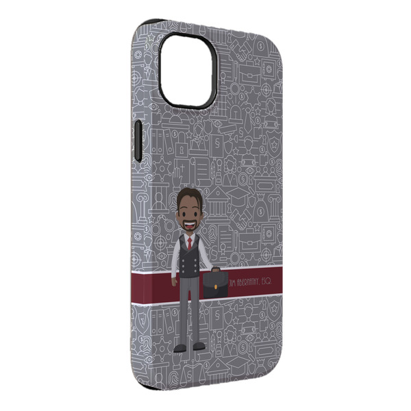 Custom Lawyer / Attorney Avatar iPhone Case - Rubber Lined - iPhone 14 Plus (Personalized)