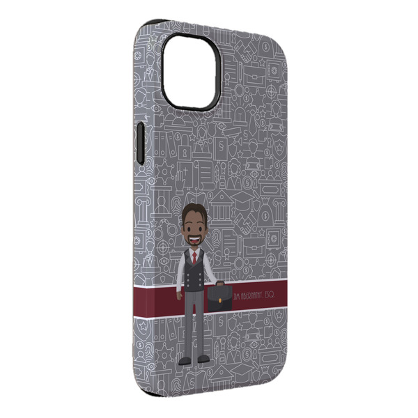 Custom Lawyer / Attorney Avatar iPhone Case - Rubber Lined - iPhone 14 Pro Max (Personalized)