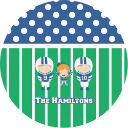 Football Multipurpose Round Labels - 1" (Personalized)