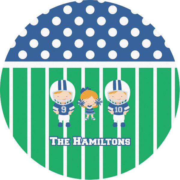 Custom Football Multipurpose Round Labels - 1" (Personalized)