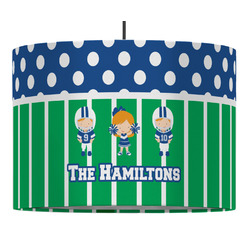 Football 16" Drum Pendant Lamp - Fabric (Personalized)