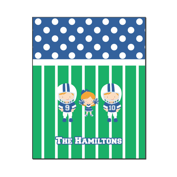 Custom Football Wood Print - 16x20 (Personalized)