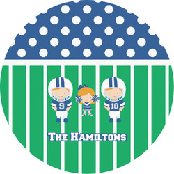 Football Multipurpose Round Labels - 5" (Personalized)