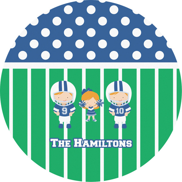 Custom Football Multipurpose Round Labels - 5" (Personalized)