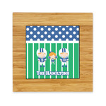 Football Bamboo Trivet with Ceramic Tile Insert (Personalized)